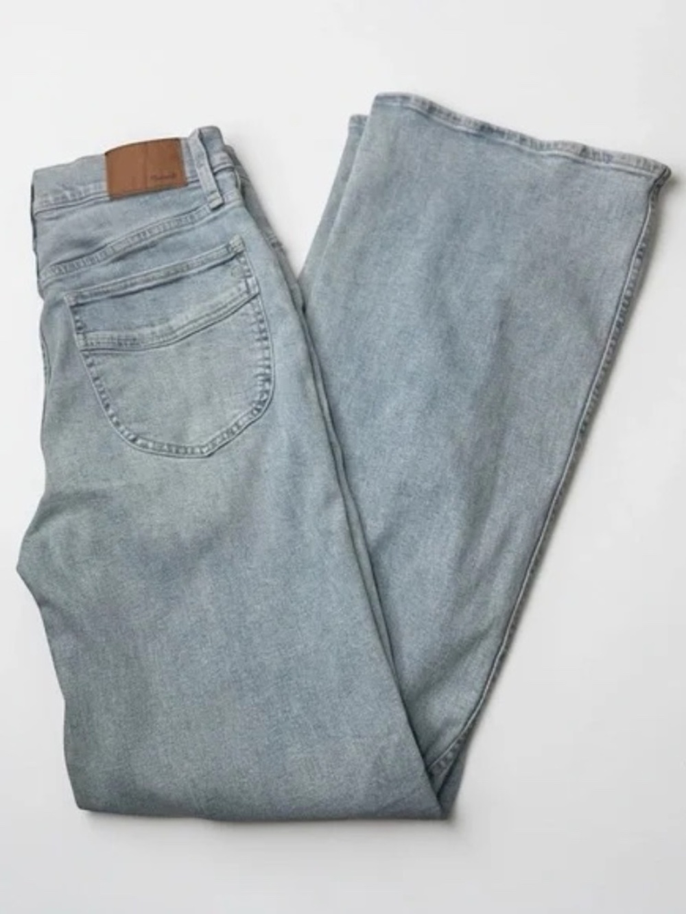 MADEWELL - 11" High-Rise Flare Jeans in Eversfield Wash: Knee-Rip Edition sz 28 - Picture 5 of 12
